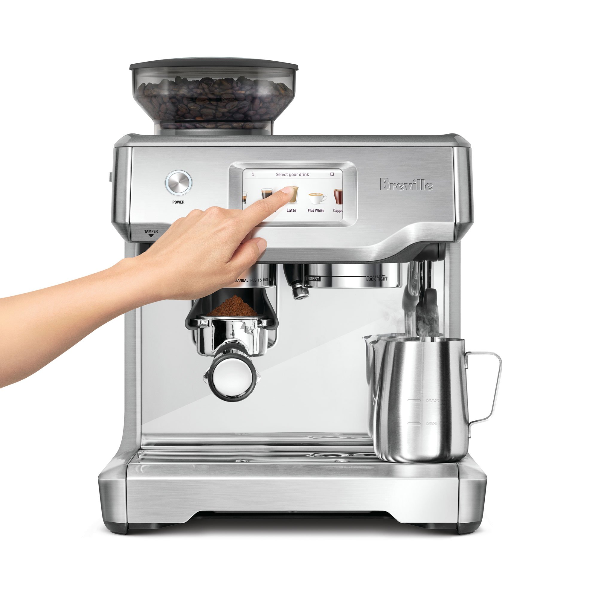 Breville Barista Touch Espresso and Cappuccino Machine — Sku 251982 Bes880bss Fop Jpeg High Res Rev 1