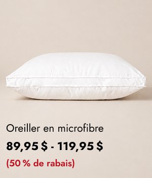 Oreiller en microfibre