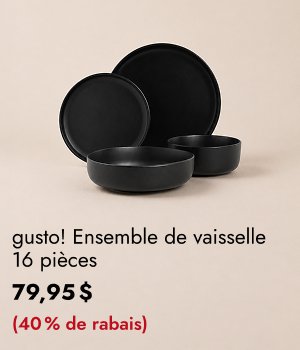 gusto! Ensemble de vaisselle 16 pièces