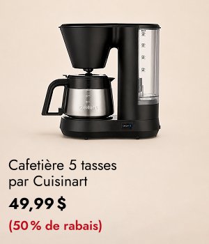 Cafetière avec carafe en acier inoxydable 5 tasses par Cuisinart