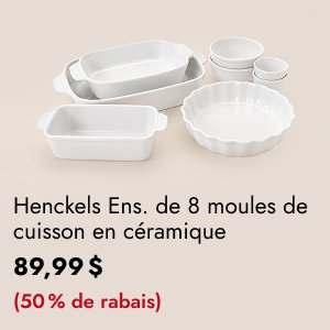 Henckels Ensemble de 8 moules de cuisson en céramique