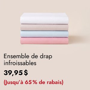 Ensemble de drap infroissables