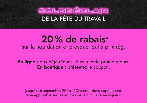 Profitez du solde &eacute;clair de la f&ecirc;te du Travail de Linen Chest